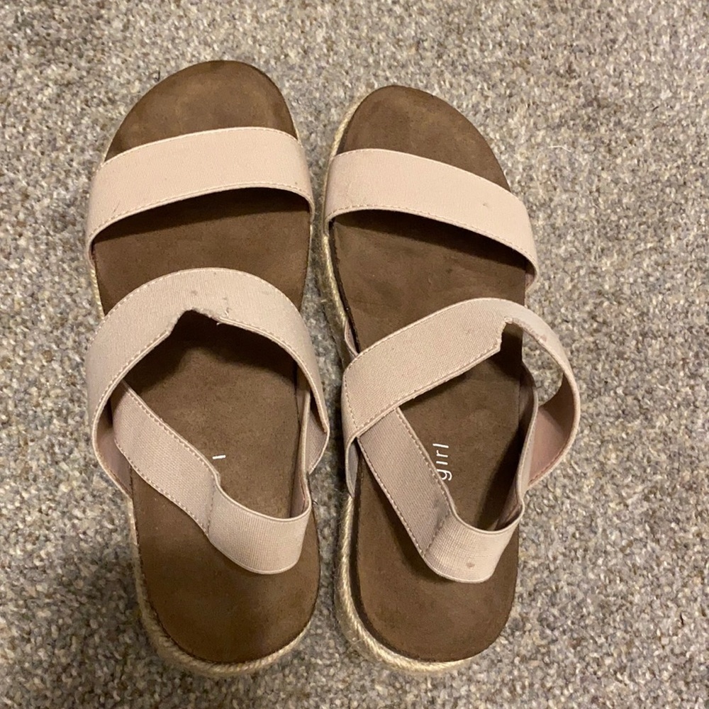 Wedges cream light tan